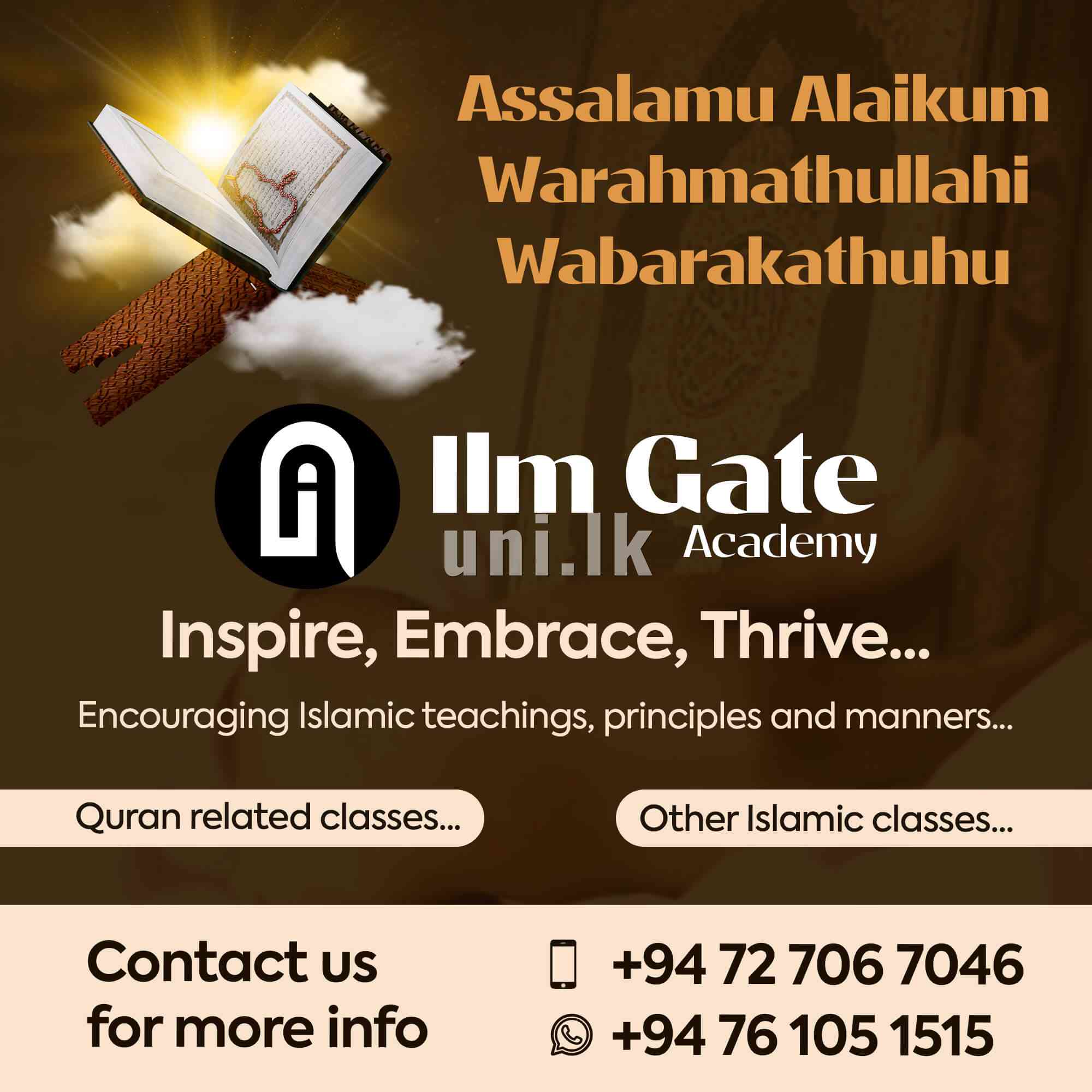 Quran Class and Islamic Classes Online  one to one